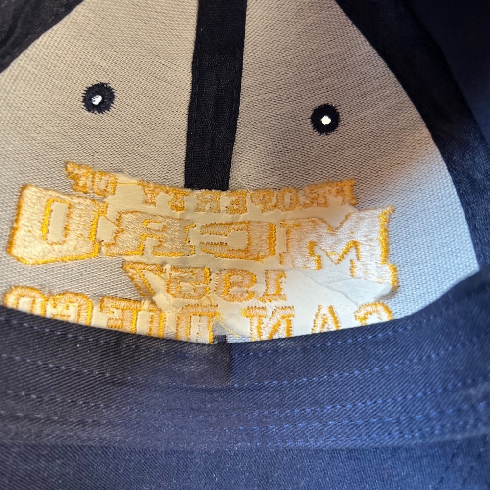 Property Of MCRD Baseball Cap 1957 San Diego Navy Blue Gold Stitching Snap Back - Picture 10 of 10